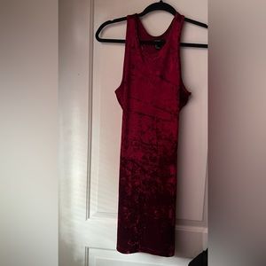 Forever 21 Women's Red and Burgundy Dress | Size Small